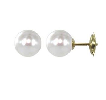 Puces d'oreilles - Perles d'Akoya 9.5/10mm