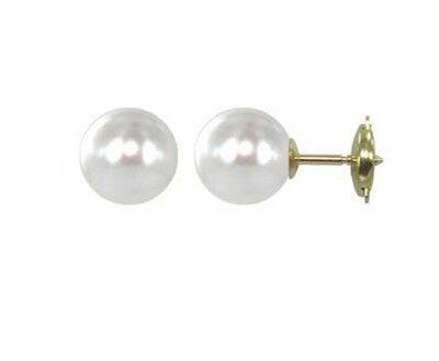 Puces d'oreilles - Perles d'Akoya 8.5/9mm