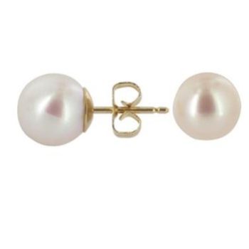Puces d'oreilles - Perles d'eau douce 6/6.5mm