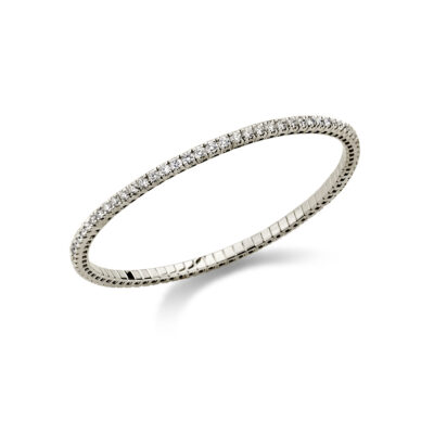Rivière de diamants - Bracelet or blanc et diamants