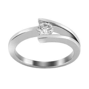 Solitaire or blanc 0.20ct