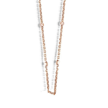 Chaîne maille forcat limée petits cubes – 42 cm