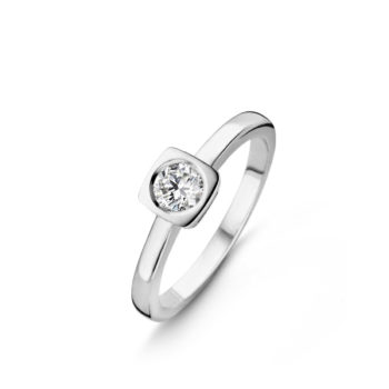 Solitaire clos/carré Diamant 0.28ct