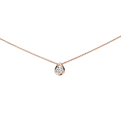 Collier goutte diamant 0.10ct à 0.25ct