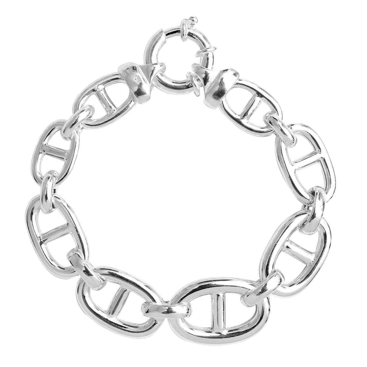 Bracelet argent maille marine