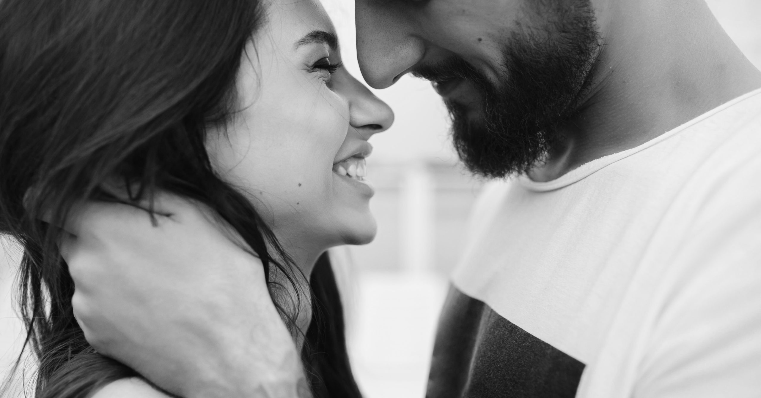 Beautiful,Couple,Close-angle,Pose,For,The,Camera