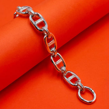 Bracelet en argent maille marine