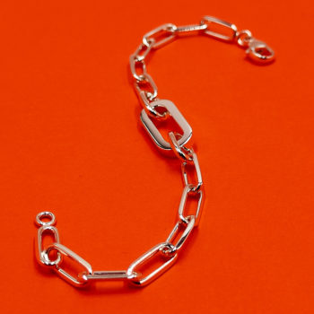 Bracelet en argent maille cheval