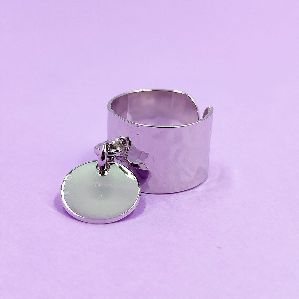 Bague argent avec pampille hotsell
