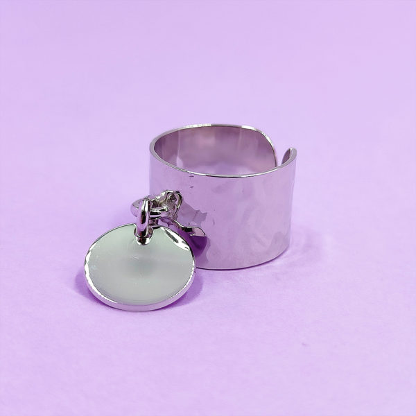 Bague avec pampille argent best sale