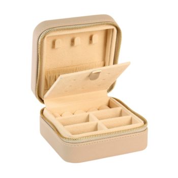 Coffre à bijoux carré de voyage