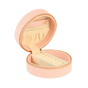 Coffre à bijoux rond de voyage