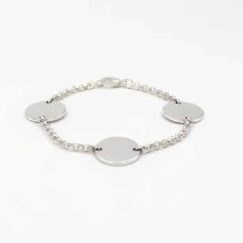 Bracelet pastilles argent
