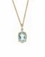 Collier chaîne or jaune et pendentif aigue-marine