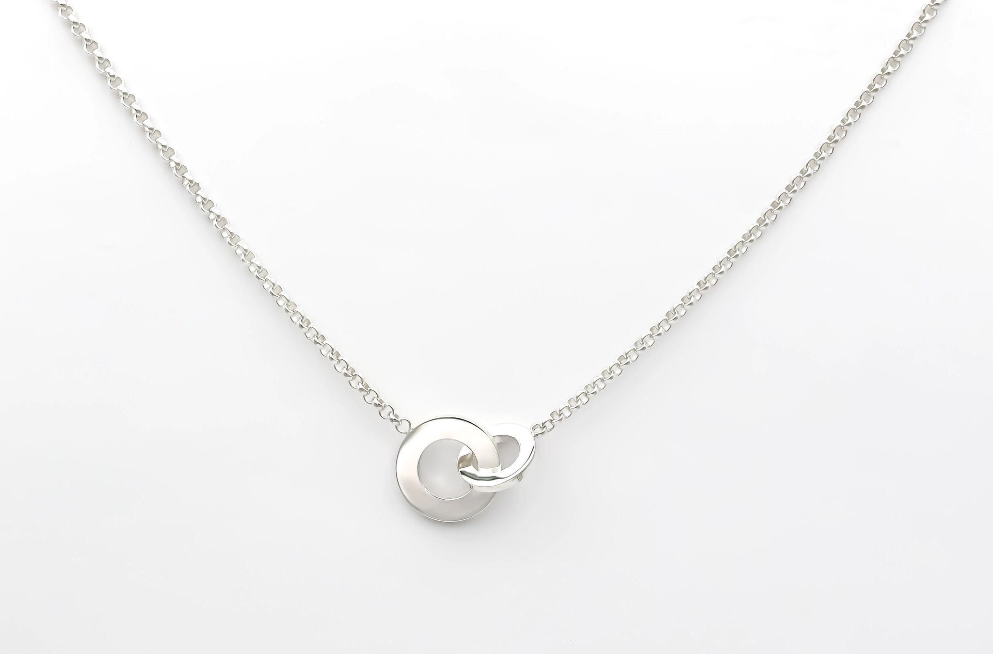 Collier 2 Cercles Maille Jaseron
