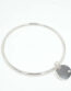 Bracelet Jonc Argent Fil Rond Pampille