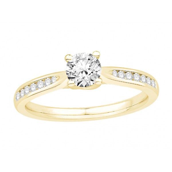 Solitaire Or Jaune Diamant Certifié GIA