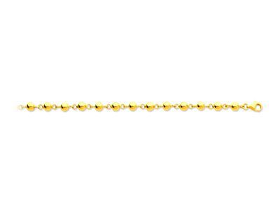 Bracelet En Or Jaune Maille Boules Marseillais