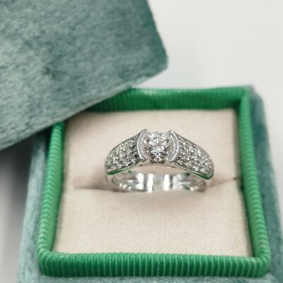 Bague Or Blanc et Diamants