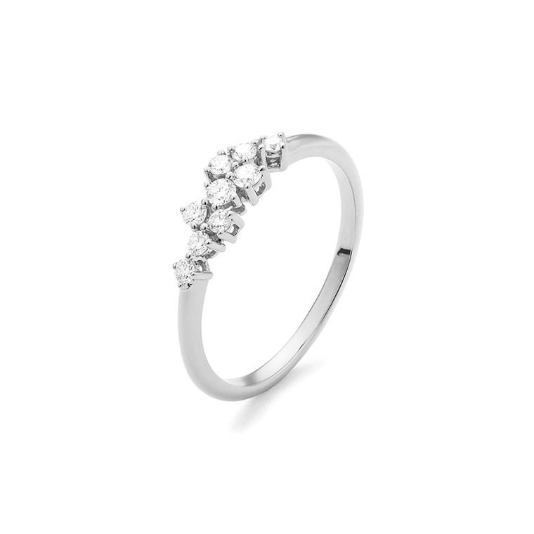 Bague Or Blanc Constellation De Diamants