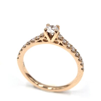 bague de fiancailles en or rose bijouterie mohedano