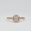 solitaire cherie or rose et diamants