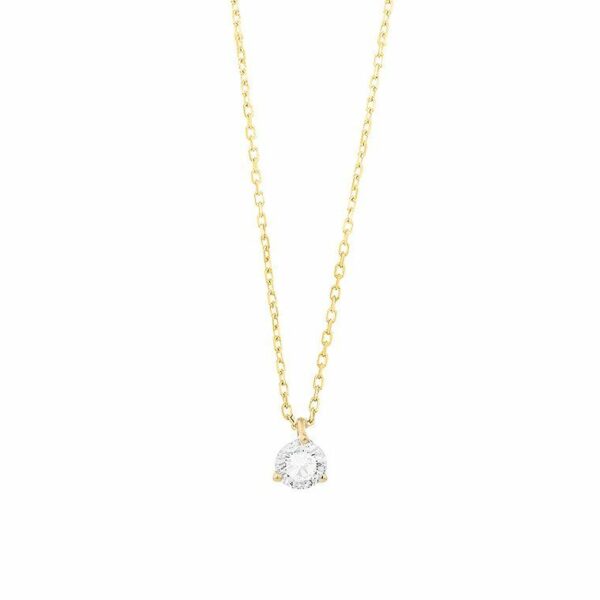 Collier En Or Jaune - Solitaire Diamant