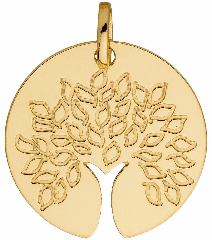 Médaille Ronde Arbre De Vie Tronc Decoup