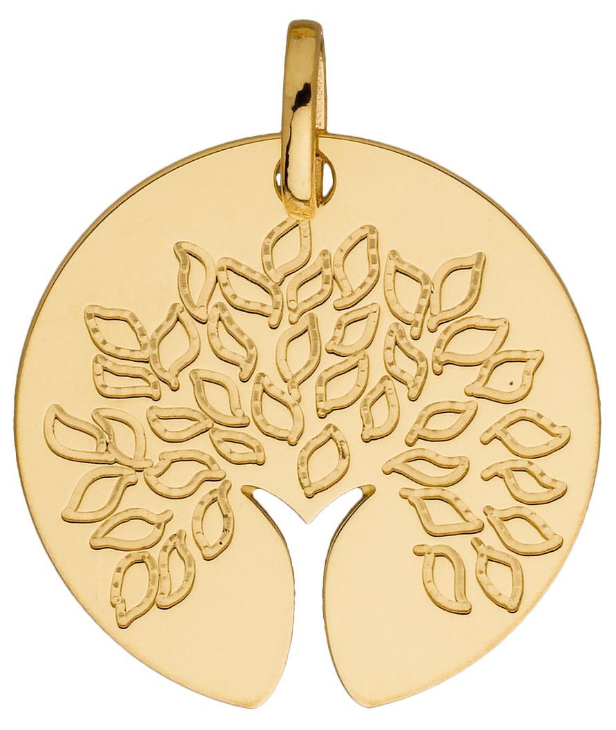 Médaille Ronde Arbre De Vie Tronc Decoup