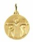 Médaille Or Jaune Trinité 18mm