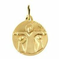 Médaille Or Jaune Trinité 18mm