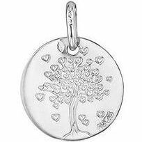 Médaille Or Blanc Arbre Aux Coeurs