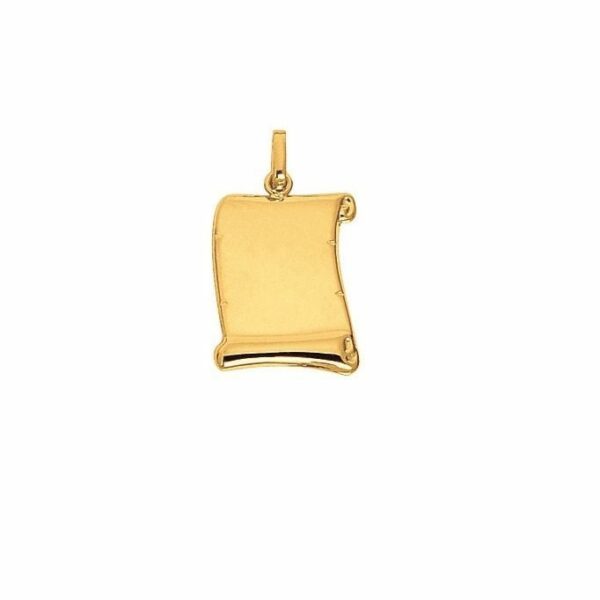 Pendentif Or Jaune Parchemin