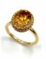 Bague Or Jaune Saphir Jaune Et Citrine