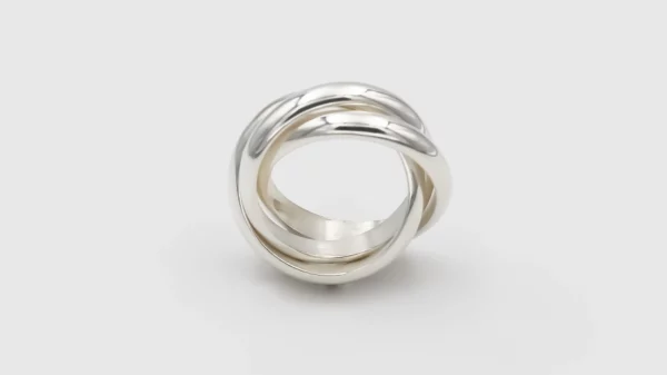 Bague 3 Fils 1/2jonc 4mm