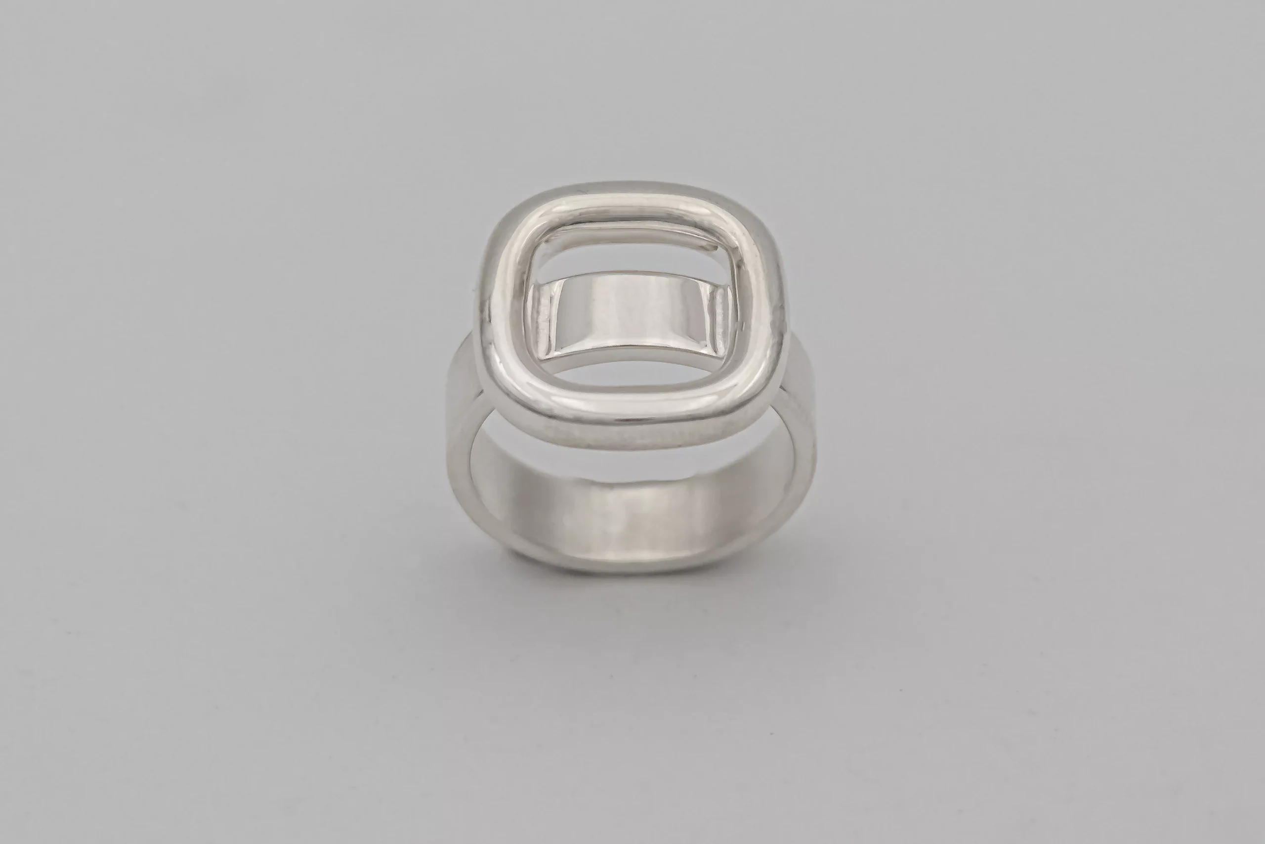 Bague Fil Plat et Carré
