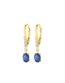 boucles d'oreilles pendantes en or jaune saphir diamants