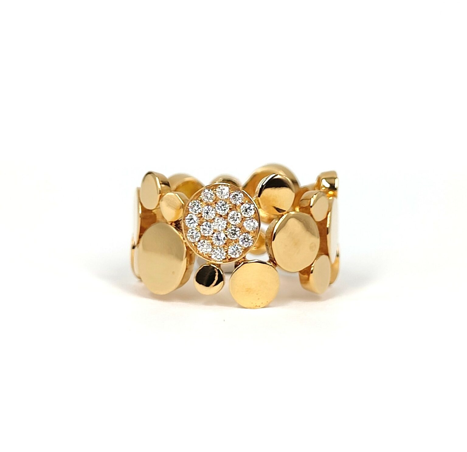 Bague Or jaune – Bubble diamonds