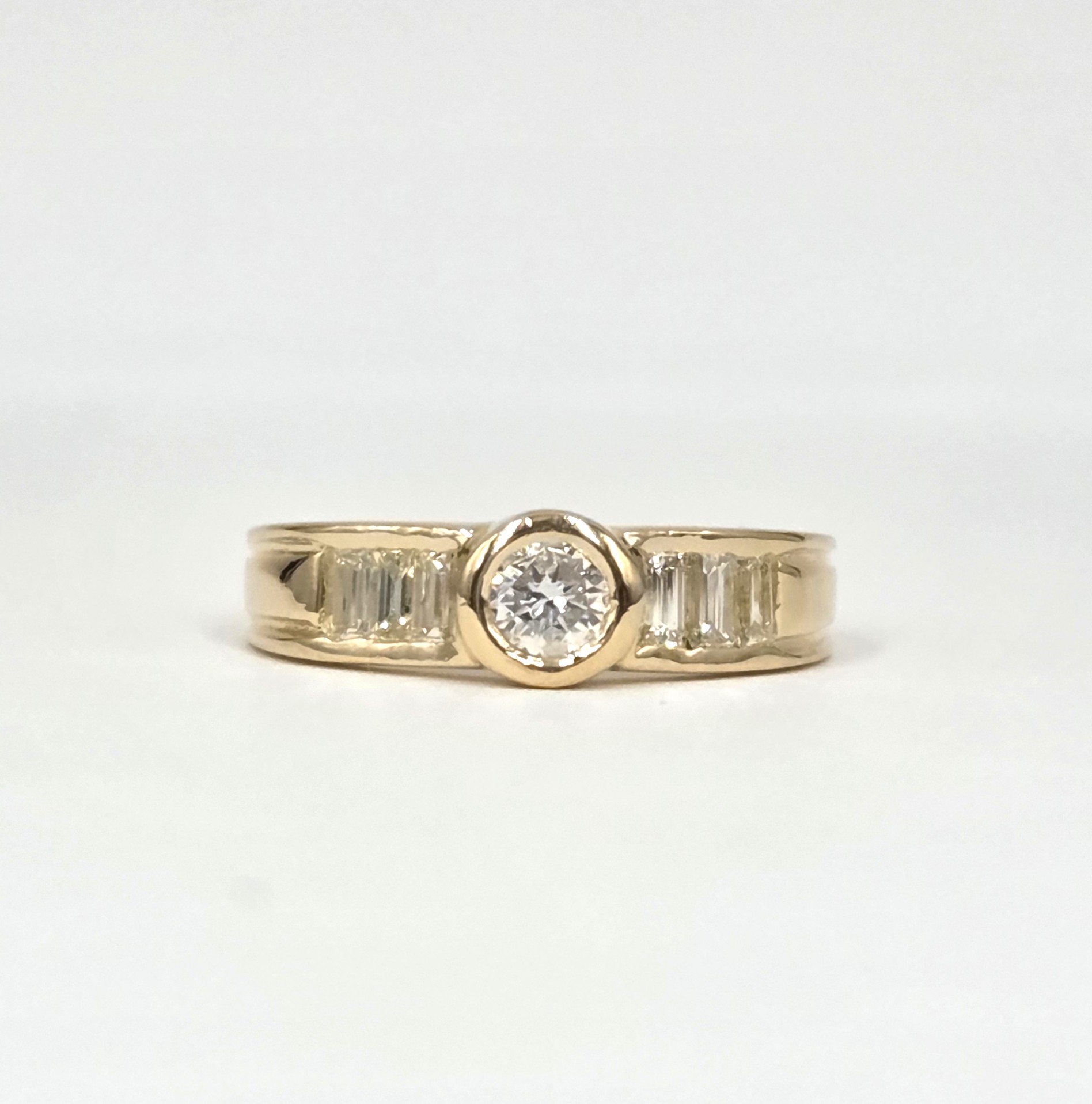 bague-occasion seconde main diamant or jaune