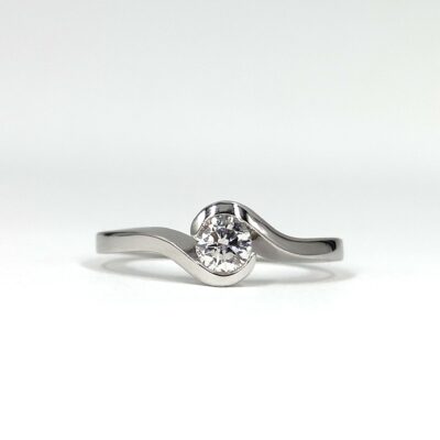 Bague Or Blanc Palladié - Ondine