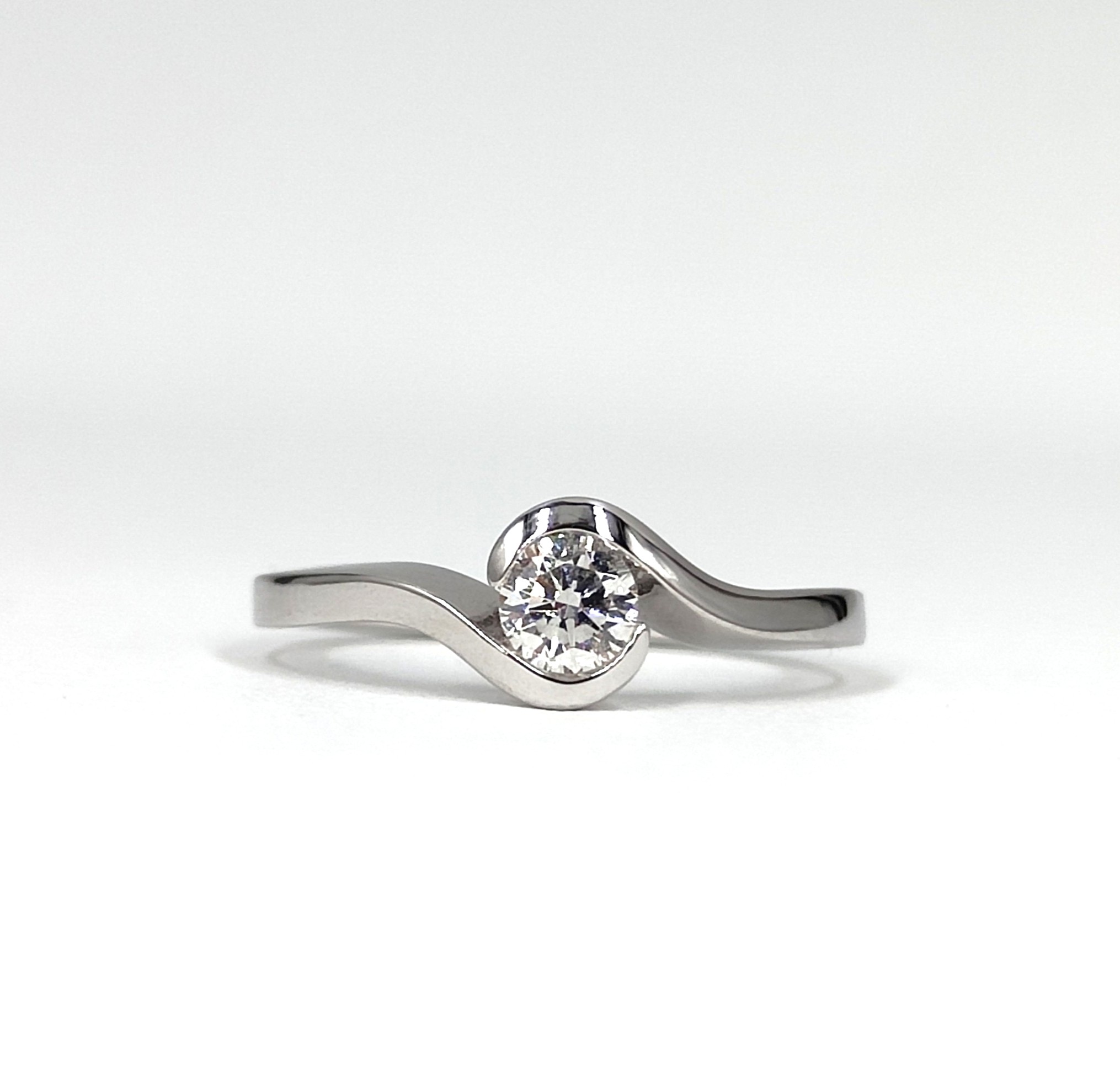 Bague Or Blanc Palladié - Ondine