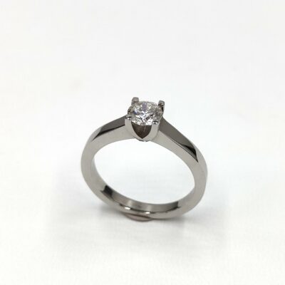 Bague Or Blanc Palladié Scarlette - Création Mohedano