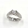 bague pavage diamants or blanc - bijouterie mohedano