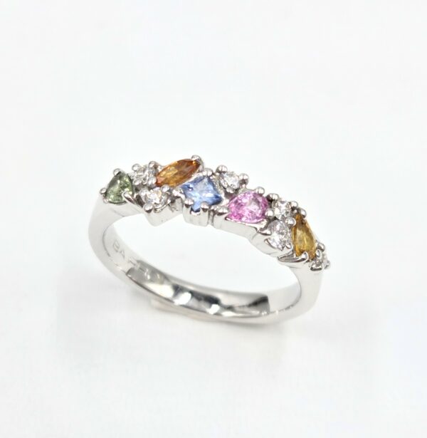 bague bouquet floral saphirs et diamants bijouyterie mohedano