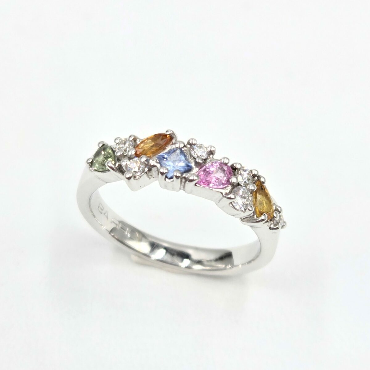 bague bouquet floral saphirs et diamants bijouyterie mohedano