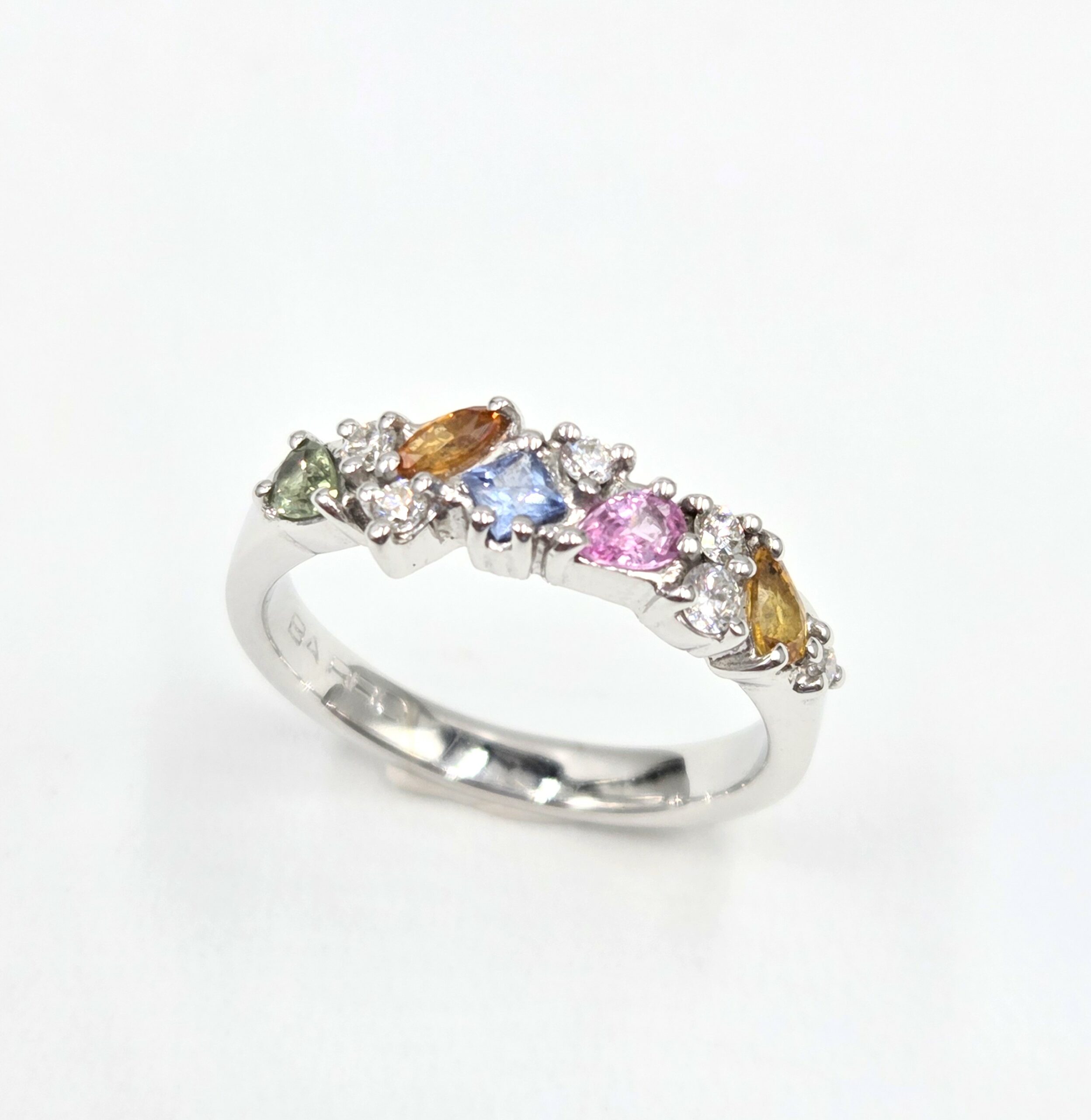 bague bouquet floral saphirs et diamants bijouyterie mohedano