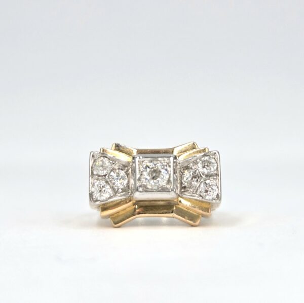 bague tank seconde main or et diamants