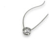 collier en or blanc maille forcat diamantée diamants sertis clos