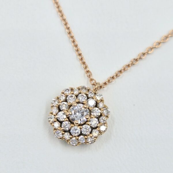 Collier diamants en or rose