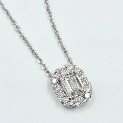 collier diamant taille emeraude-joaillerie Mohedano